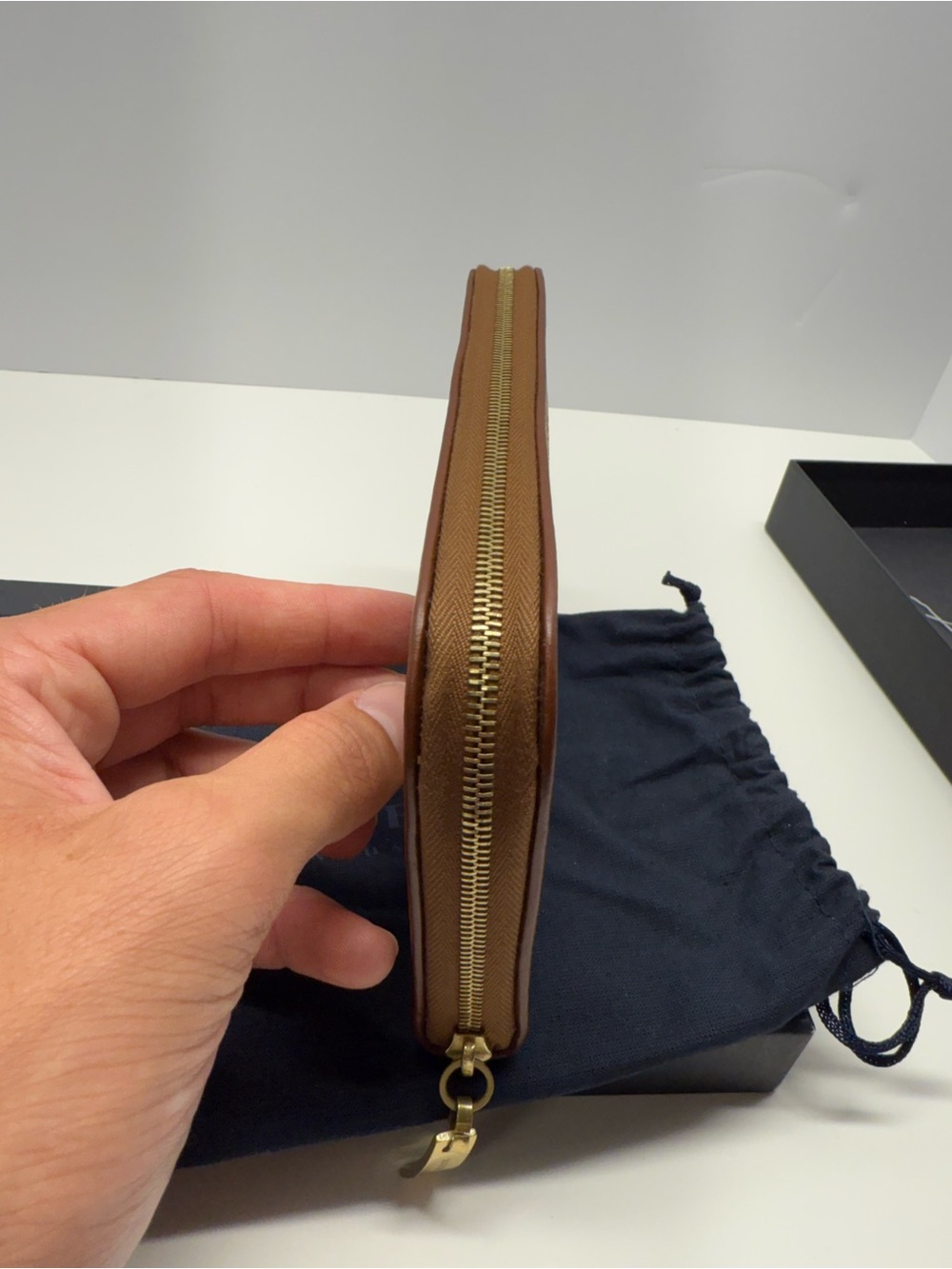 Burberry Check Zip Wallet in Beige and Brown - Picture 5 of 11